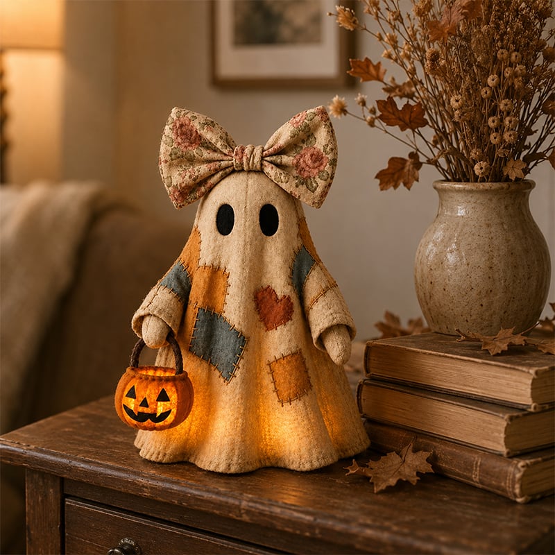 🏆Limited Time Sale 49% OFF🍂👻 Lighted Vintage Patchwork Ghost