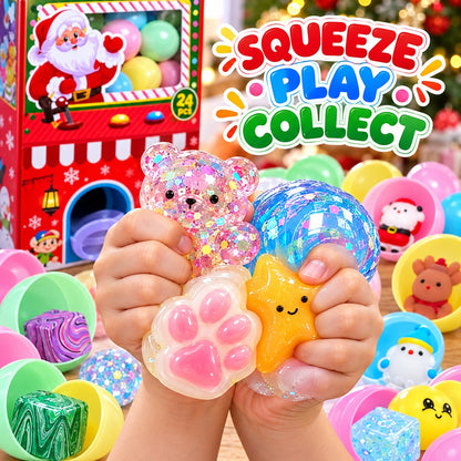 JOYIN Advent Calendar 2026 Christmas Gachapon Squishy Toys 24 Pcs