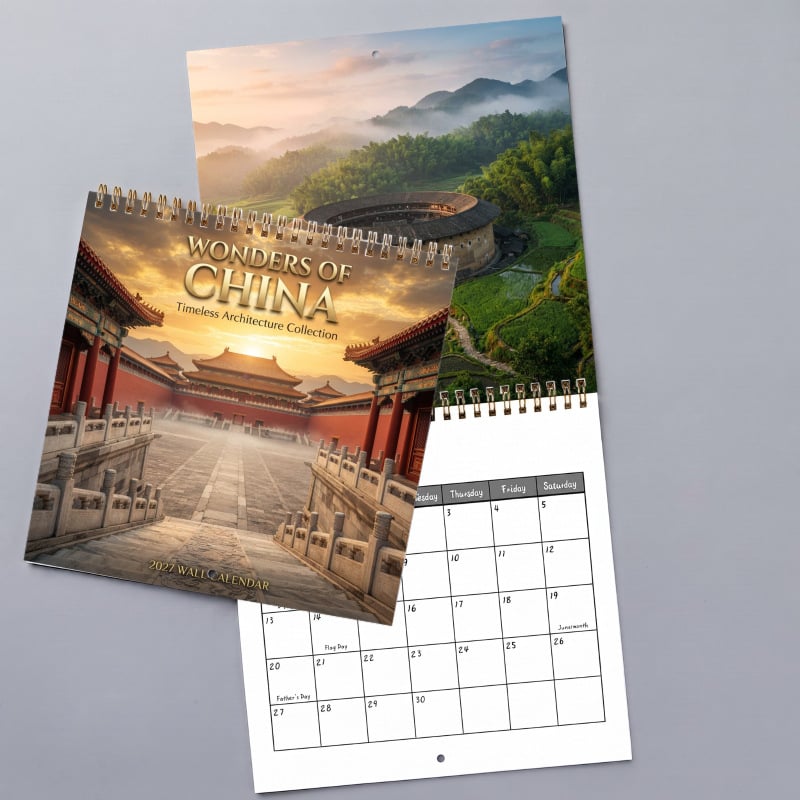 🏯 2027 Wonders of China Wall Calendar – 12 Months of Iconic Chinese Landmarks & Breathtaking Scenic Beauty