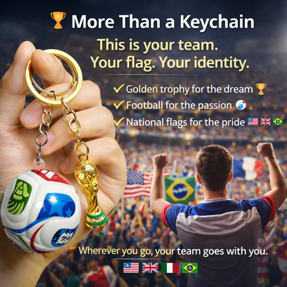 ⚽🏆 Trophy & Ball Keychain