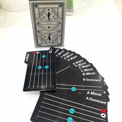 Guitar Chord Cards for Beginners (15 cards)
