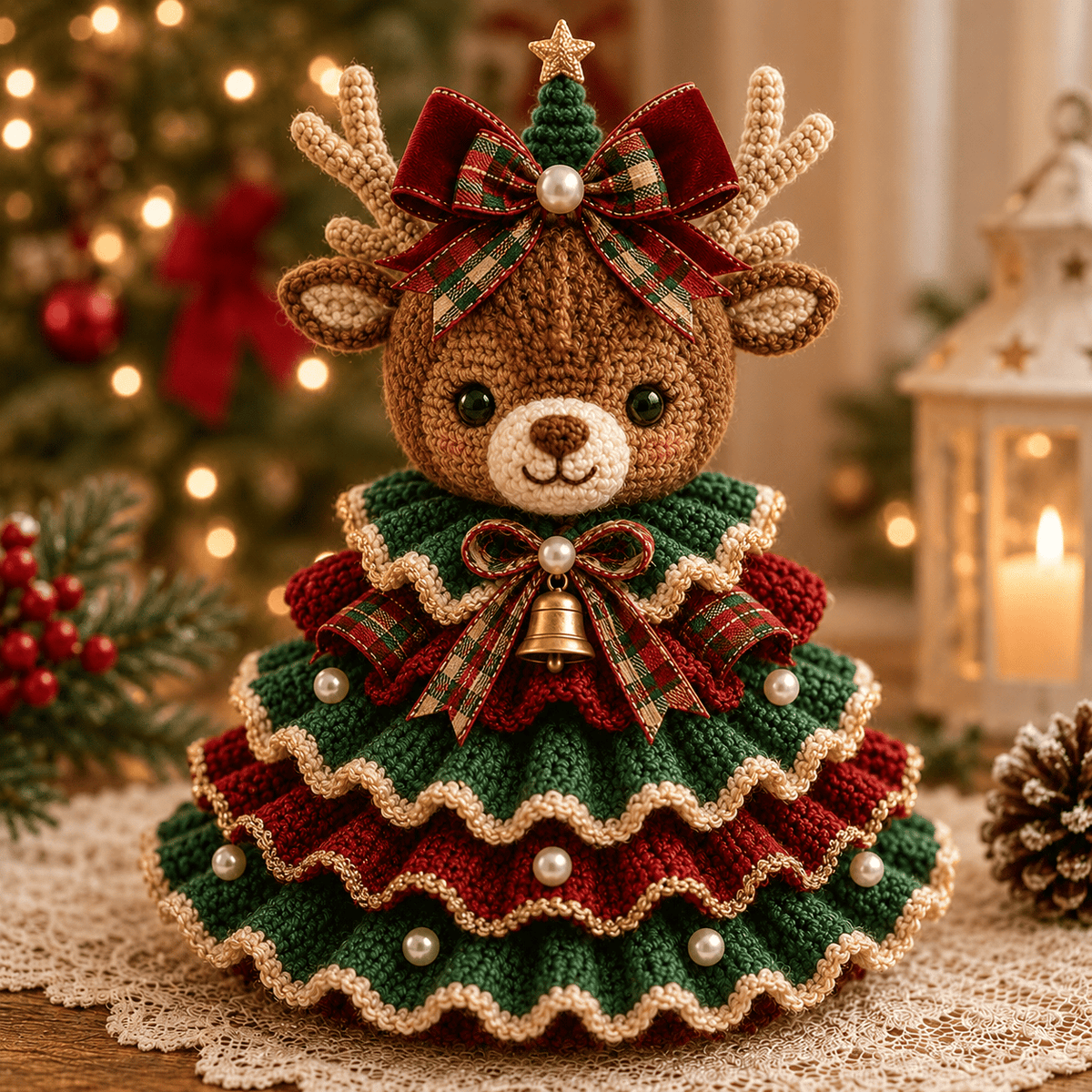 🎄Crochet Animal Christmas Tree DIY Kit