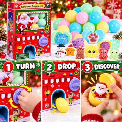 JOYIN Advent Calendar 2026 Christmas Gachapon Squishy Toys 24 Pcs