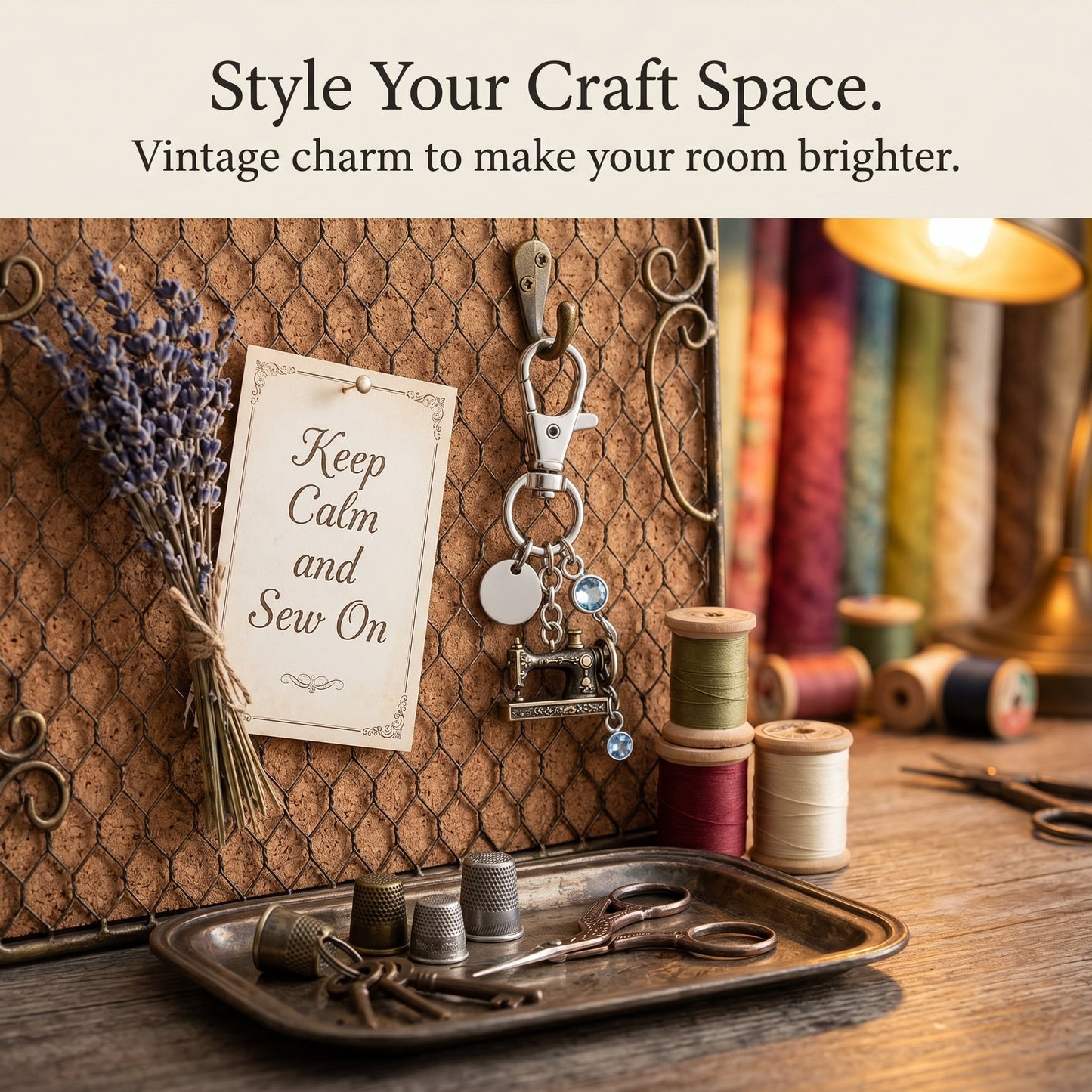 Emotional Support Sewing Machine Keychain