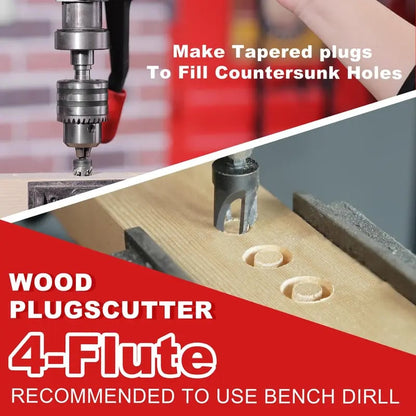 🛠️ Wood Countersink Drill Bit Set with 1/4" Hex Shank – Precision Woodworking Tool Kit