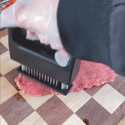 🔪 Spring-Loaded Meat Tenderizer | Professional Kitchen Tool