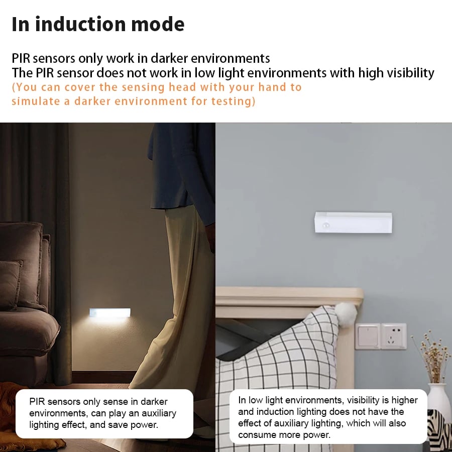 Punch-free Smart Sensor Magnetic Rechargeable LED Lights