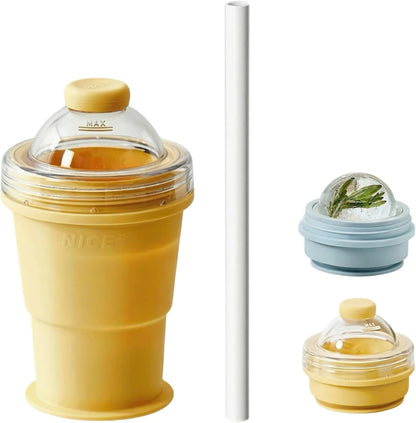 🔥2-in-1 Collapsible Silicone Ice🧊 Ball Maker Cup