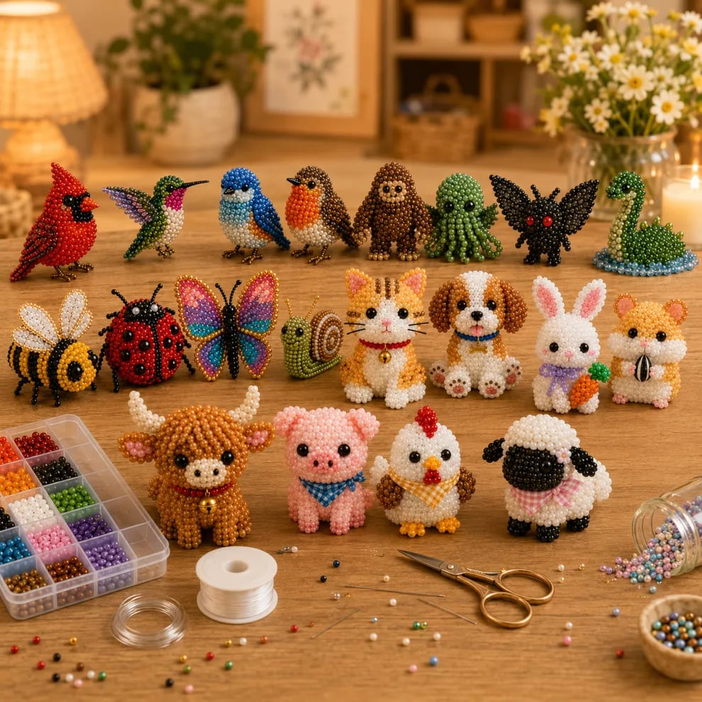 🧵✨Petite 3D Beaded Animal Craft Kit