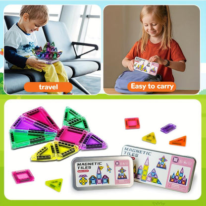 ⚡Hot Sales 49% OFF🔥Mini Magnetic Tile Toys with Iron Box