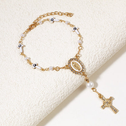 🚗 Unique Retro Steering Wheel Rosary Pendant