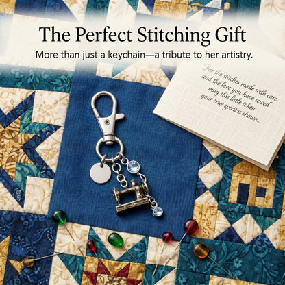 Emotional Support Sewing Machine Keychain