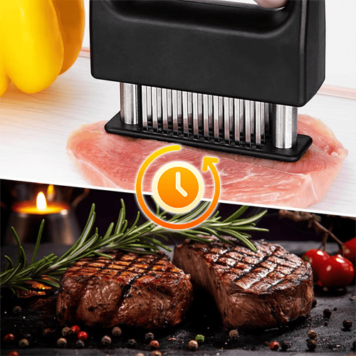 🔪 Spring-Loaded Meat Tenderizer | Professional Kitchen Tool