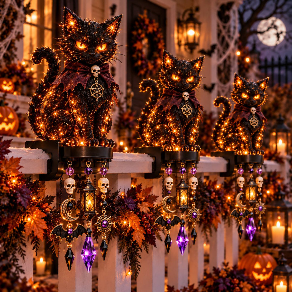 🎃 Halloween Character Glow Cascade Railing Lights