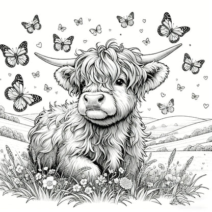 🐮🎨Highland Cow Coloring Book