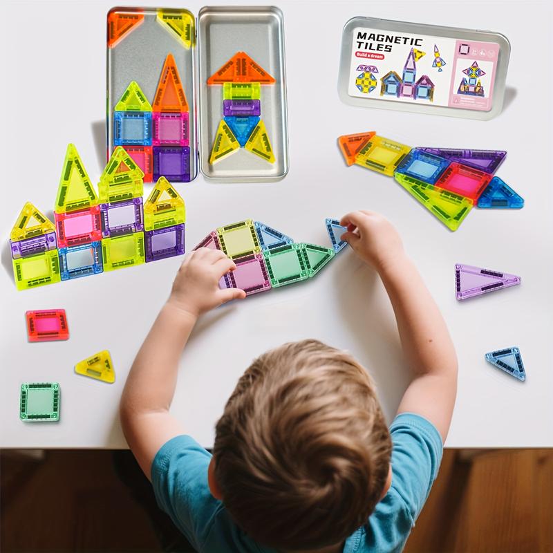 ⚡Hot Sales 49% OFF🔥Mini Magnetic Tile Toys with Iron Box