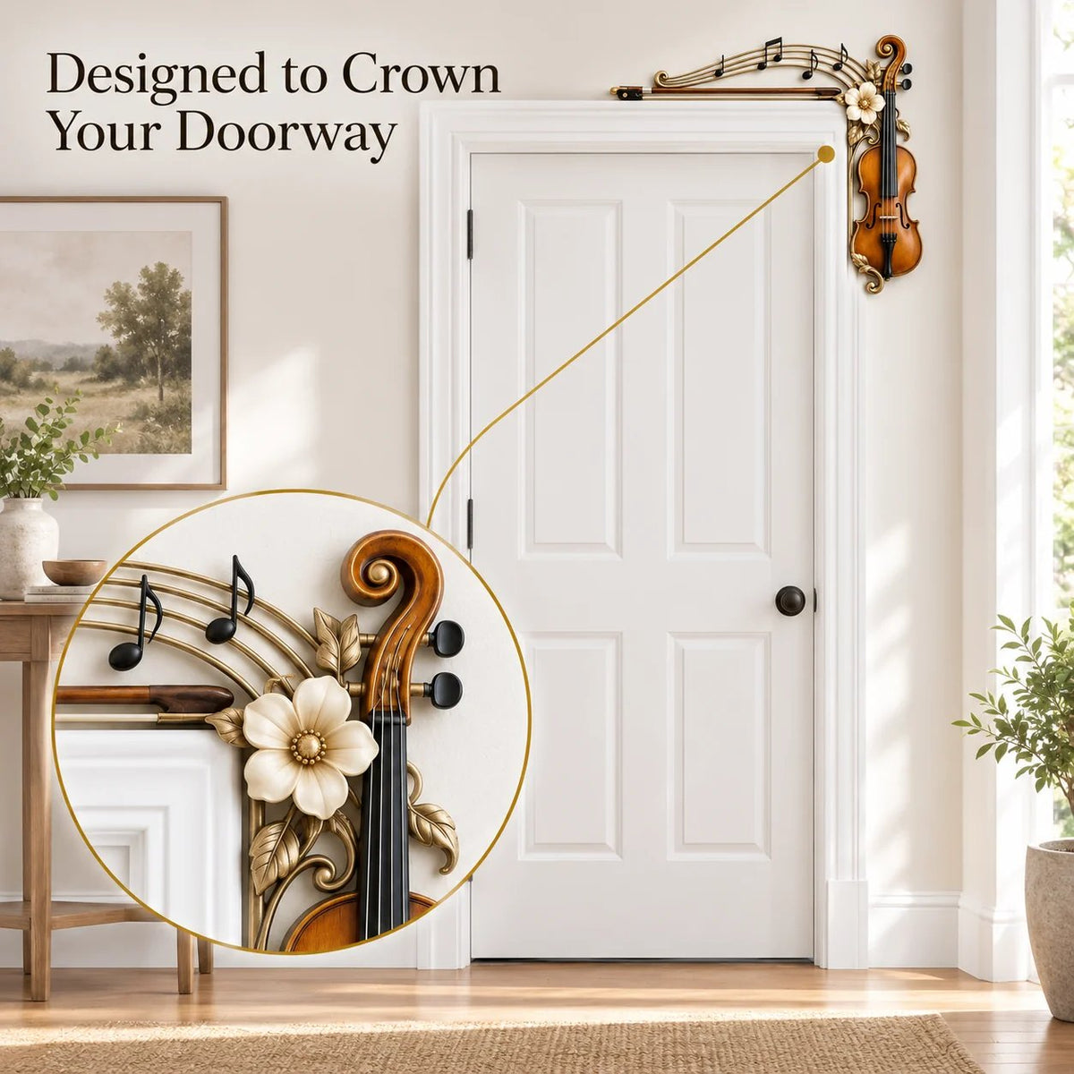 🎉Violin & Music Notes Door Topper