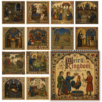 👑Weird Kingdom 2027 Wall Calendar – 12 Months of Curious Portraits & Whimsical Moments