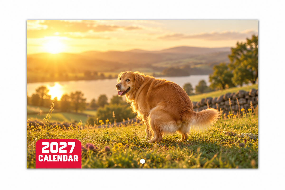 Dogs Pooping  – 2027 Wall Calendar