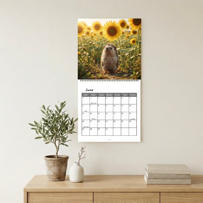 🦔 Little Hedgehog Days 2027 Wall Calendar – 12 Months of Adorable Hedgehog Moments & Cozy Everyday Charm