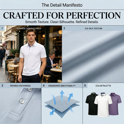 👕3-Pack Men's Performance Polo Shirts -Moisture Wicking🔥