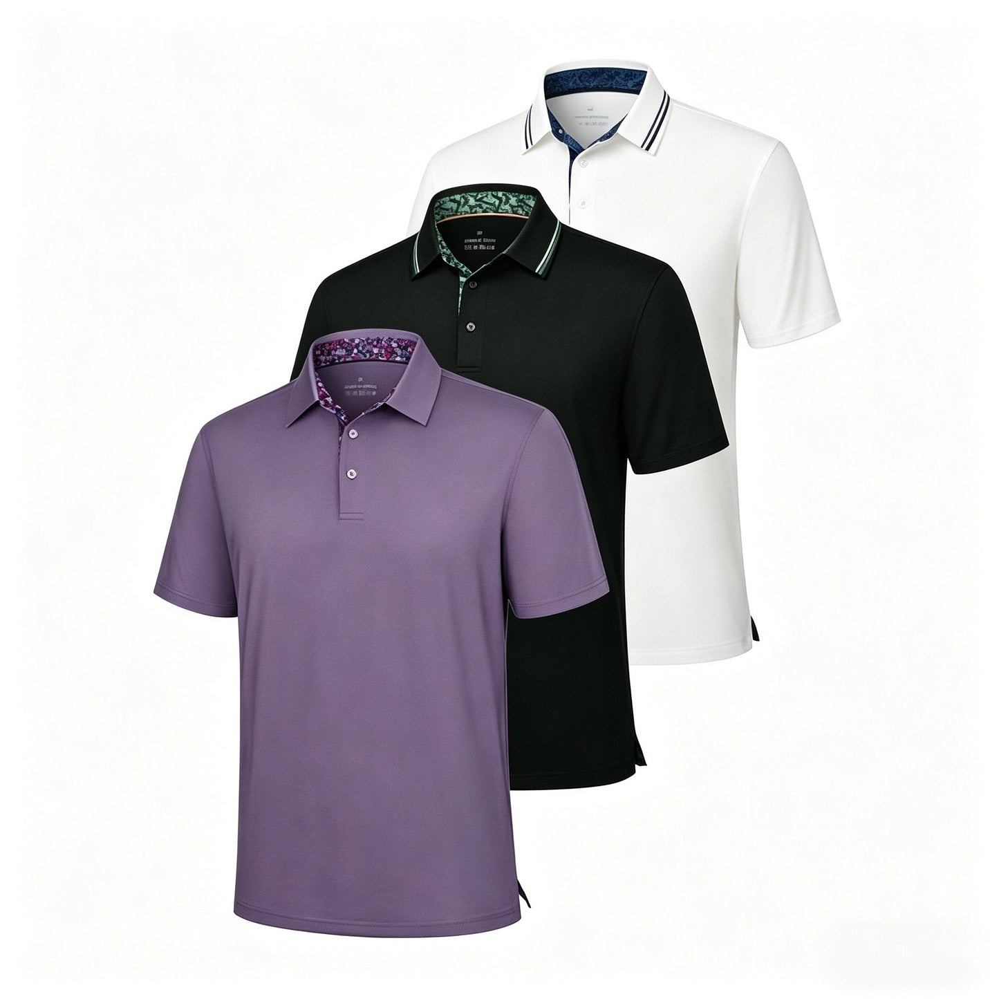 👕3-Pack Men's Performance Polo Shirts -Moisture Wicking🔥