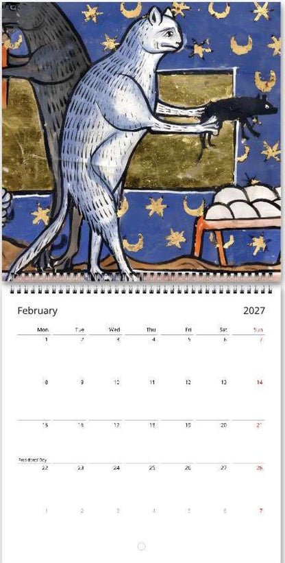 Medieval Inspired Ugly Cats Calendar