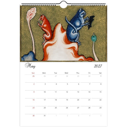 Medieval Cats Calendar 2027 – Weird and Whimsical Art Calendar