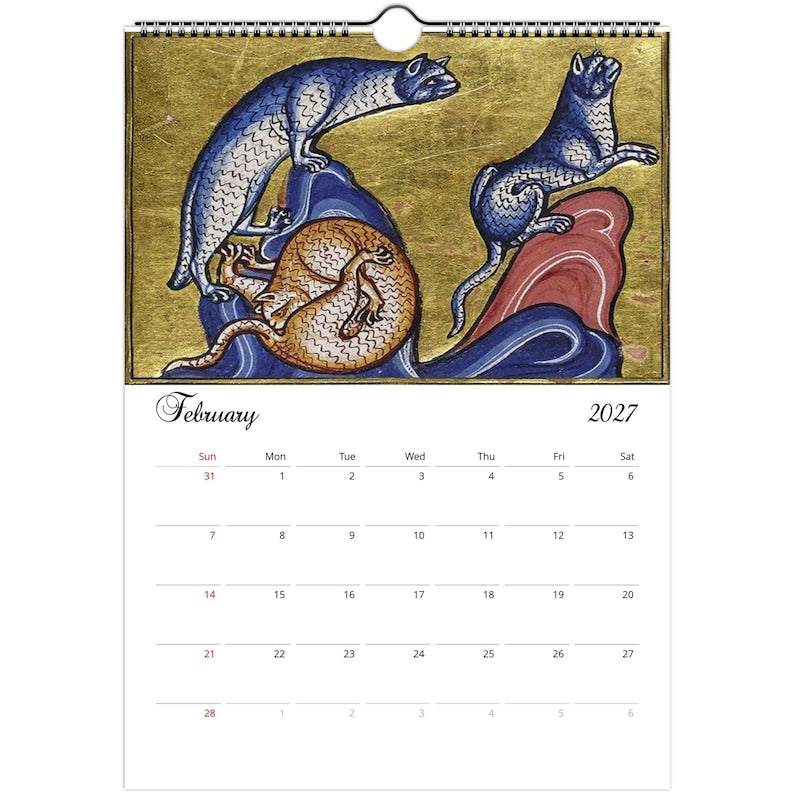 Medieval Cats Calendar 2027 – Weird and Whimsical Art Calendar