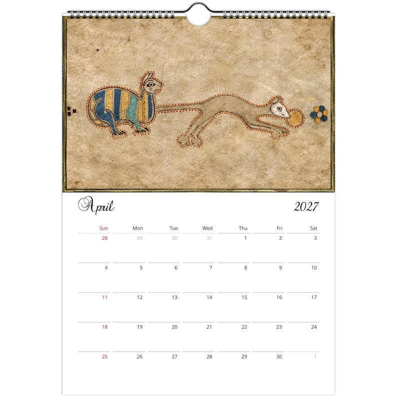 Medieval Cats Calendar 2027 – Weird and Whimsical Art Calendar