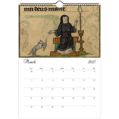 Medieval Cats Calendar 2027 – Weird and Whimsical Art Calendar