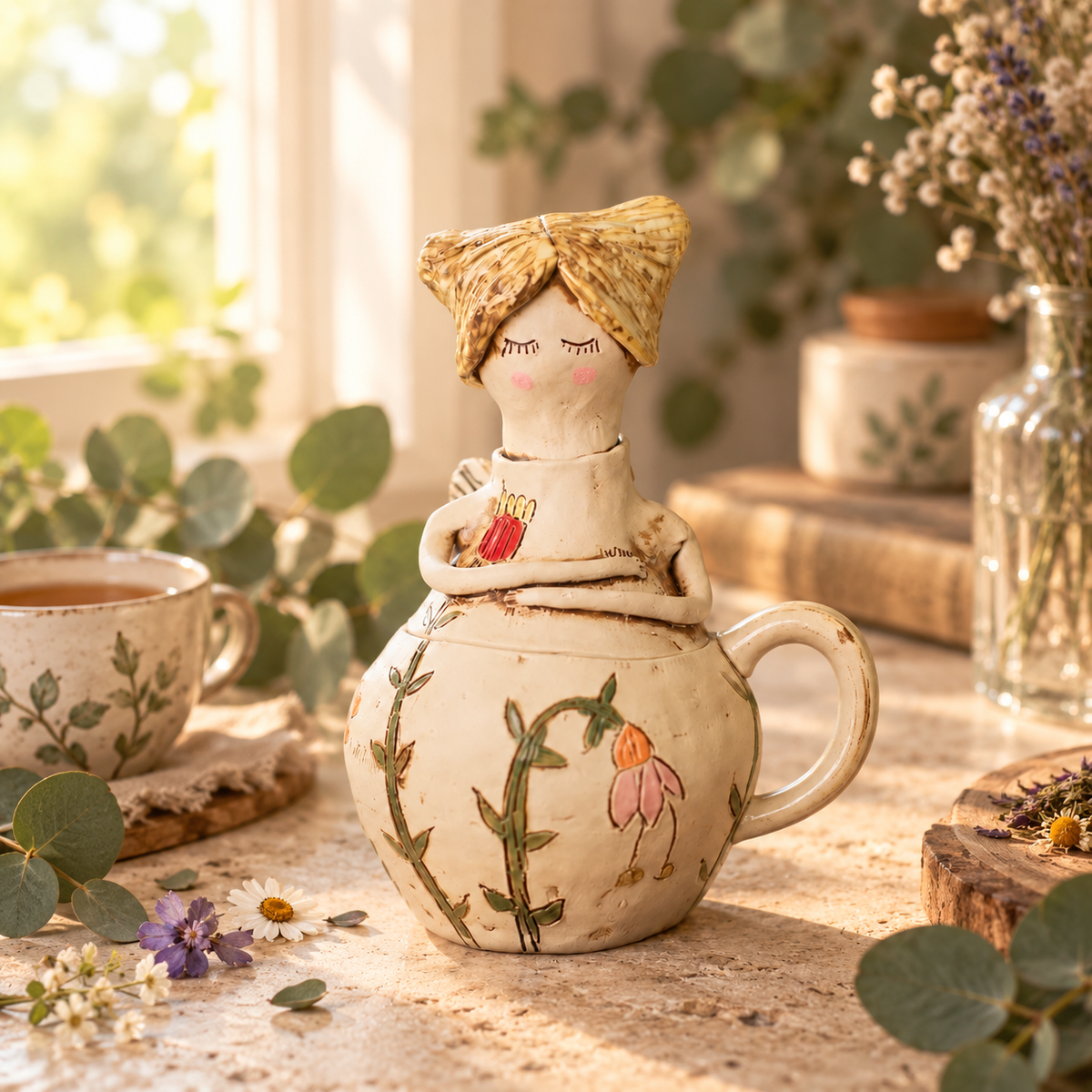 ⭐💖 Handmade Fairies Storage Jar/Mug