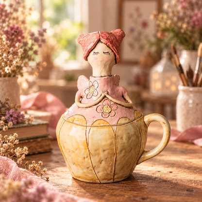 ⭐💖 Handmade Fairies Storage Jar/Mug