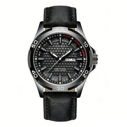 ⌚💥Men's Luminous Quartz 30M Sports Wristwatch – 3D Geometric Dial, Anti-Scratch, Water Resistant ✨