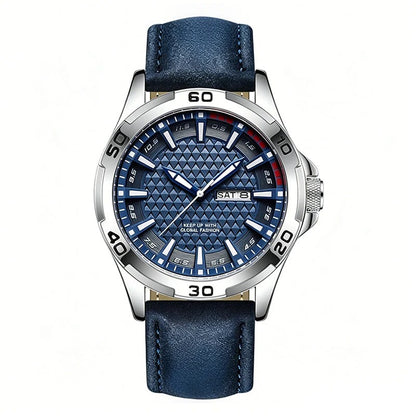 ⌚💥Men's Luminous Quartz 30M Sports Wristwatch – 3D Geometric Dial, Anti-Scratch, Water Resistant ✨