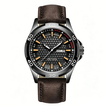 ⌚💥Men's Luminous Quartz 30M Sports Wristwatch – 3D Geometric Dial, Anti-Scratch, Water Resistant ✨