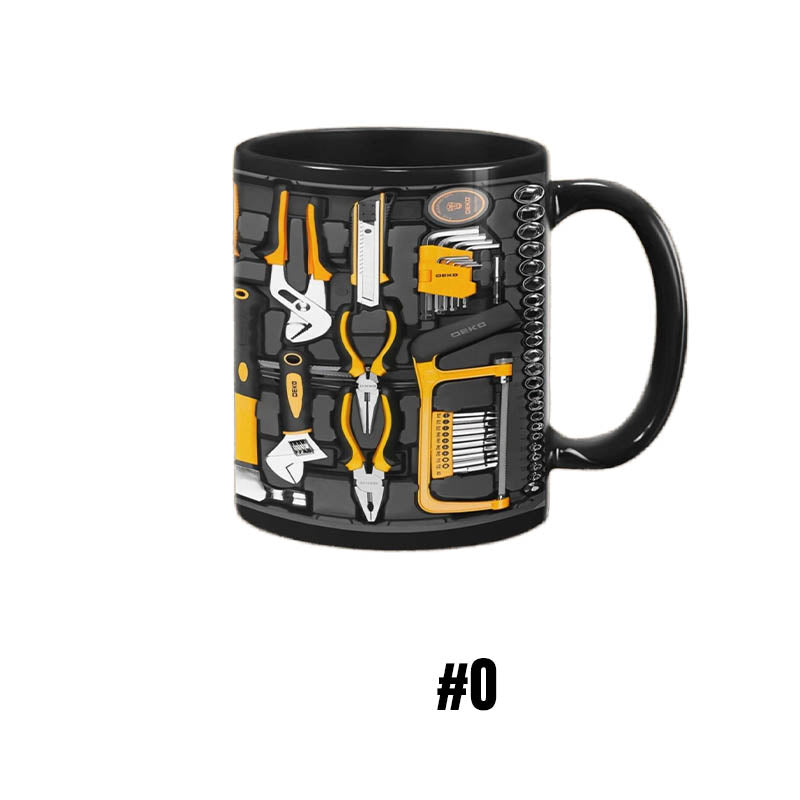 3D Mechanical Toolbox Coffee Mug Set