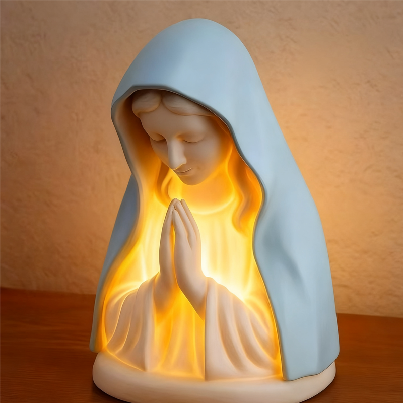 Elegant Religious LED Night Light – Sculptural Design, Warm Ambient Light & Battery-Powered (Spiritual Decoration for Home!)