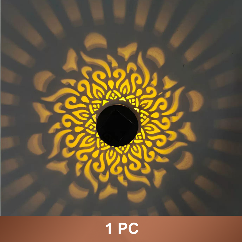 ☀️ Solar Mandala Light for Garden & Patio – 2-in-1 Floor Lamp & Wall Light – Ornamental Light Decoration with Vintage Effect – Rustproof & Durable