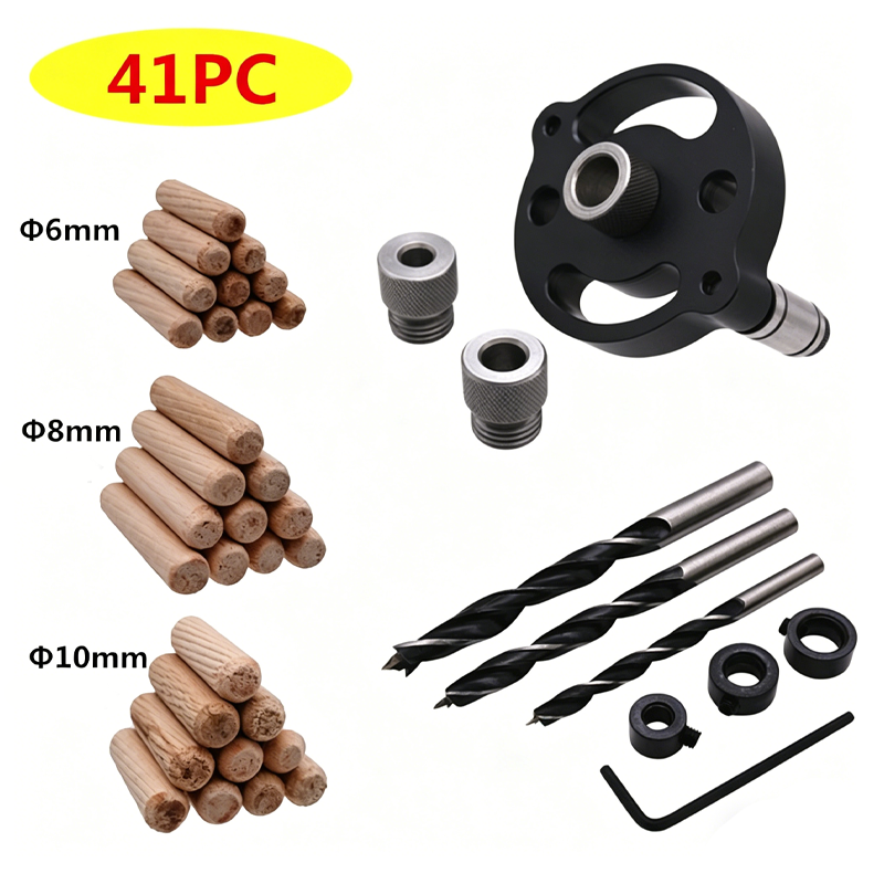 Self-Centering Dowel Jig Kit for Woodworking