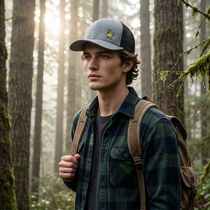 Witty Chicken Embroidered Snapback Cap – Cotton & adjustable – Fun design, perfect for casual days or gifts – breathable and comfy