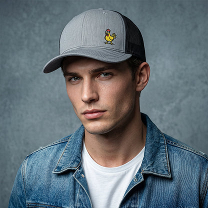 Witty Chicken Embroidered Snapback Cap – Cotton & adjustable – Fun design, perfect for casual days or gifts – breathable and comfy