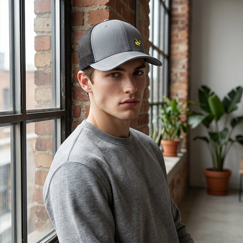 Witty Chicken Embroidered Snapback Cap – Cotton & adjustable – Fun design, perfect for casual days or gifts – breathable and comfy