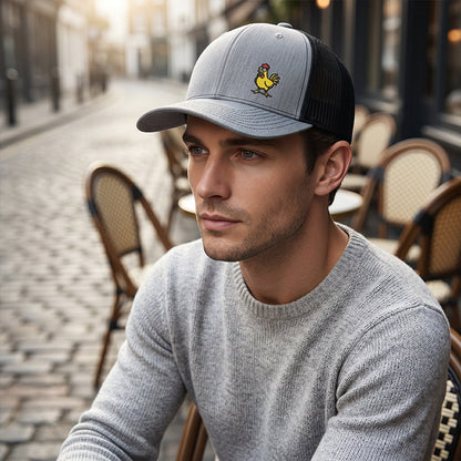 Witty Chicken Embroidered Snapback Cap – Cotton & adjustable – Fun design, perfect for casual days or gifts – breathable and comfy
