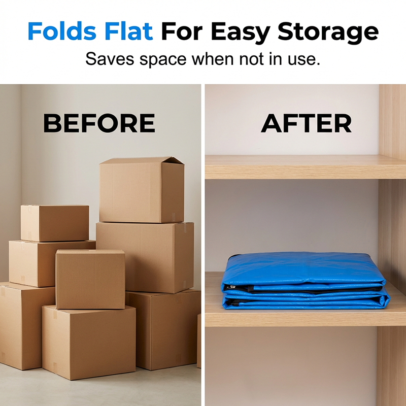 ⏰🧳 Collapsible Storage and Moving Bag – Heavy-duty handles & zippered closure – Folds flat, perfect for moving, travel or closet organization – reusable & easy to clean 🏠3