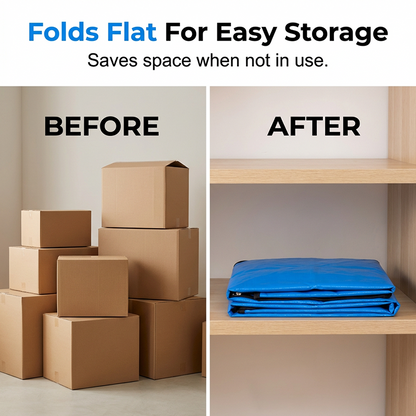 ⏰🧳 Collapsible Storage and Moving Bag – Heavy-duty handles & zippered closure – Folds flat, perfect for moving, travel or closet organization – reusable & easy to clean 🏠3