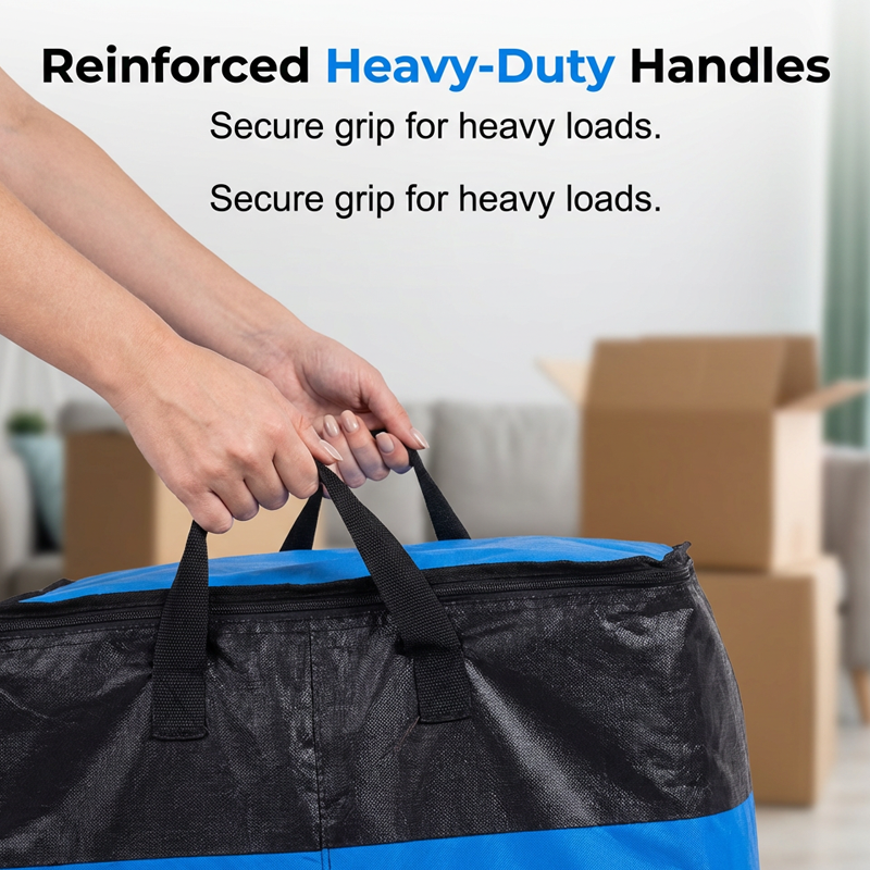 ⏰🧳 Collapsible Storage and Moving Bag – Heavy-duty handles & zippered closure – Folds flat, perfect for moving, travel or closet organization – reusable & easy to clean 🏠3