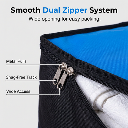 ⏰🧳 Collapsible Storage and Moving Bag – Heavy-duty handles & zippered closure – Folds flat, perfect for moving, travel or closet organization – reusable & easy to clean 🏠3