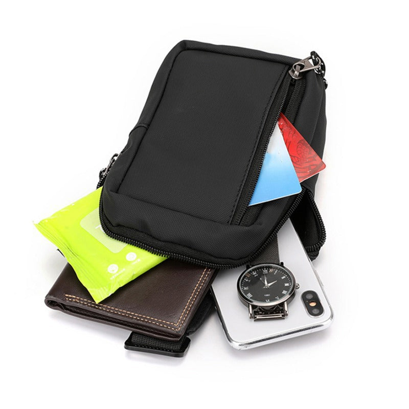 🧩 Multi-Compartment Sling Bag with Anti-Theft Back Pocket — Organise Your EDC, Protect Your Valuables