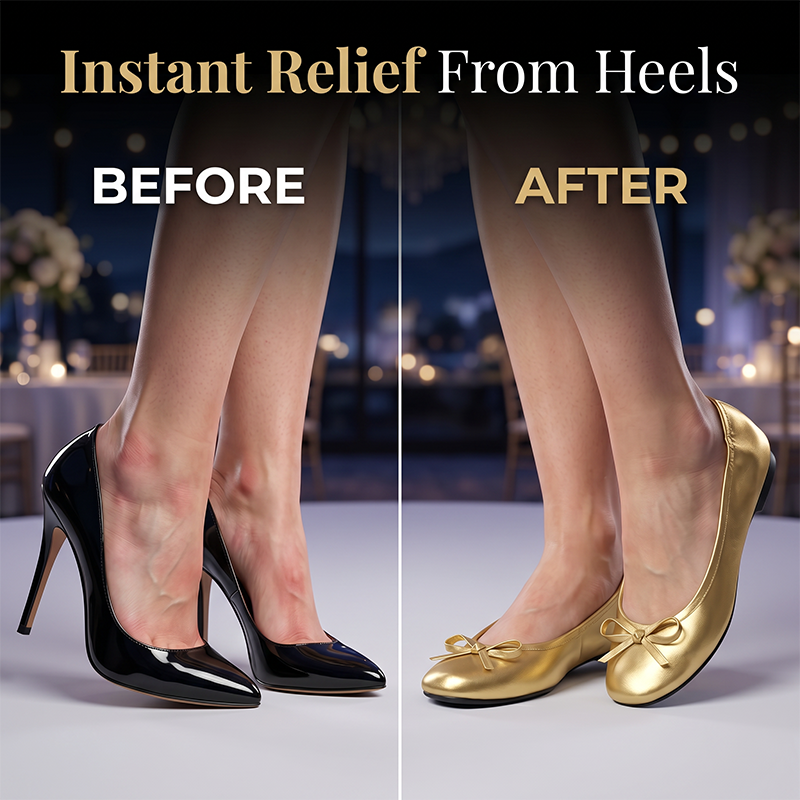 🎁2026 New Arrivals 50% OFF💥Women's Elegant Foldable Ballet Flats – Lightweight & portable – Perfect for travel, office or back-up comfort – stylish and practical ✨🌸